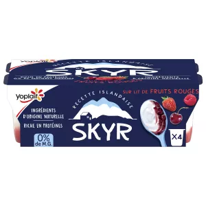 Sữa chua protein trên giường màu đỏ 0% mg skyr 4x100g - Yoplait