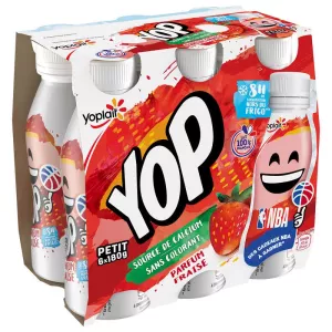 Yaourt a boire Ptit Yop Fraise 6x180g - YOPLAIT