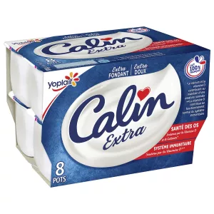 Fromage blanc nature au lait demi-écrémé 8x100g - CALIN