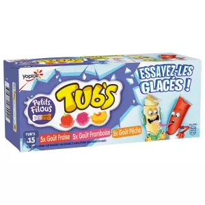 Children's Drinkable Yogurt Tubs Strawberry Raspberry Peach Flavored 15x37g - Yoplait