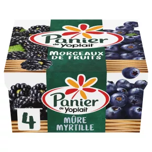 4x125g Blueberry iliyoiva matunda ya mtindi - YOPLAIT