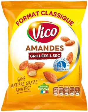 Amande Grillées à sec sel guerande 100g - VICO