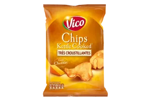 Chips kettle cooked cheddar 120g - VICO