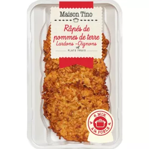 Rapés Pdt+oignons+lardons 4x11