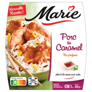 Schweinefleisch mit Karamell und Reis 300g