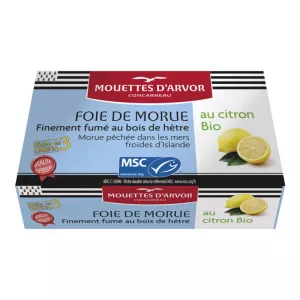 タラレバー MSC スモークレモン添え オーガニック 120g - LES MOUETTES D'ARVOR