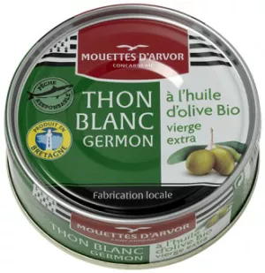 White Tuna in Olive Oil Organic 160g - LES MOUETTES D'ARMOR