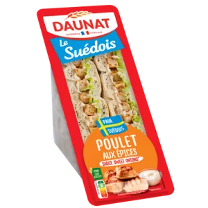 El sándwich de pollo sueco Aux Aux Epes 135g - Daunat