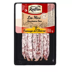 Xúc xích phô mai dê đông lạnh, 100g - HENRI RAFFIN