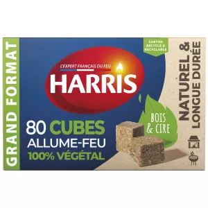 Cubo de Bombeiro Cubo Cera Vegetal de Madeira Comprimida 80 Cubes - HARRIS