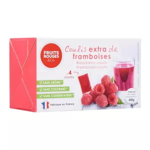 Coulis extra de framboises 4x50g - FRUITS ROUGES & CO