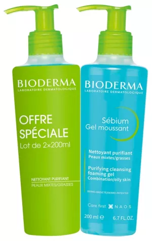 Sébium Gel Espumoso Pack De 2 X 200 Ml - Bioderma