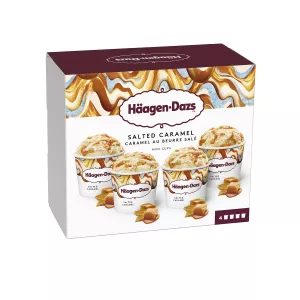 X4 ice cream ya caramel iliyotiwa chumvi - HÄAGEN-DAZS