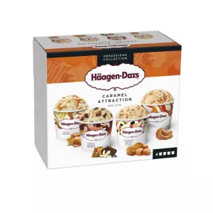 ميني جلاس كراميل أتراكشن 4x95 مل - HÂagen-dazs
