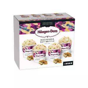 Glaces vanille macadamia nati brittle x4 - HÄAGEN-DAZS