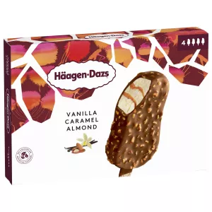 Glace vanille caramel amande x4 -280g - HAAGEN DAZS