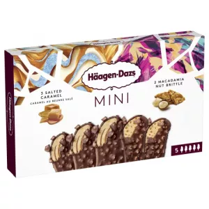 Mini bâtonnets caramel beurre salé & macadamia x5 - HAAGEN DAZS