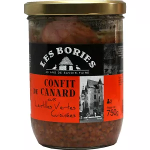 Les Bories Confit de Canard aux Lentilles vertes 750g