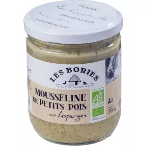 Mousseline de petit pois aux asperges 380g - LES BORIES