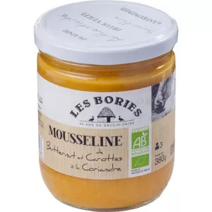 Mousseline de butternut et carottes a la coriandre 380g - LES BORIES