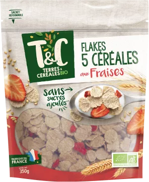 Flakes 5 Cereales Fraises Bio