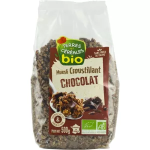 オーガニックチョコレートクリスピーミューズリー 500g - TERRES ET CÉRÉALES