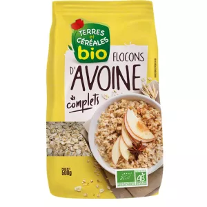 Flocons d'avoine complets BIO 500g - TERRES ET CÉRÉALES