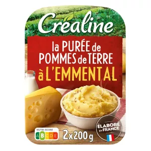 एमेंटल 2x200 ग्राम के साथ ताजा मसले हुए आलू - Crealine
