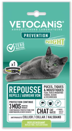 Collier Reflechissant Chat Vc