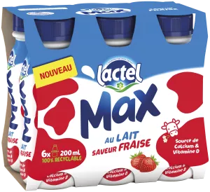Lactel Max Fraise Bp 6x20cl