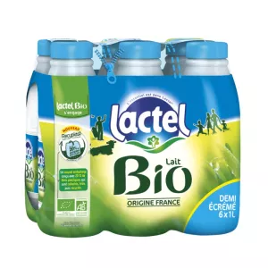 Latte parzialmente scremato biologico 6x1L - LACTEL