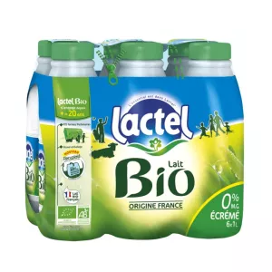 Lait écrémé BIO 0% M.G 6x1L - LACTEL