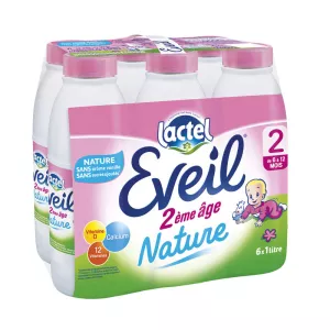 Sữa nước thức tỉnh tự nhiên tuổi thứ 2 6x1L - LACTEL