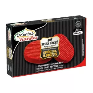 Steaks hachés spécial angus Halal 2x100g - ORIENTALE VIANDES