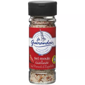 Sel moulu de Guérande au piment d'Espelette 90g - LE GUÉRANDAIS