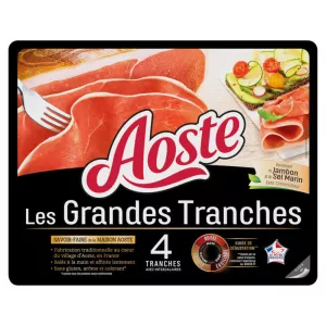 Raw Ham, x4 Large Slices, 100g - AOSTE