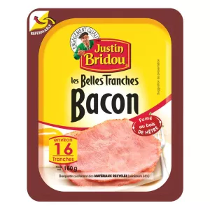 Thịt xông khói trong lát, 160g - JUSTIN BRIDOU