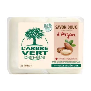 Milde feste Arganseife 2 x 100 g - L'ARBRE VERT