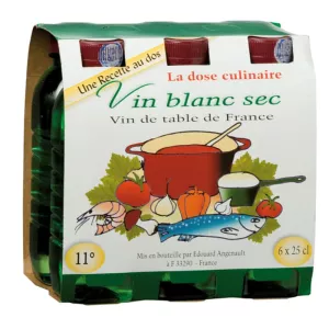 Bàn Vin Blanc Sec de, 11°, 6x25 cl - EDOUARD ANGENAULT