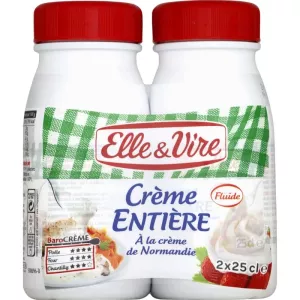 Whole cream Fluide à la Normande 30% 2x25cl - ELLE & VIRE