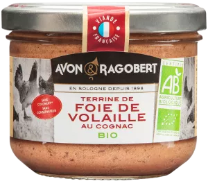 Terrine de foie de volaille au cognac BIO 180g - AVON & RAGOBERT