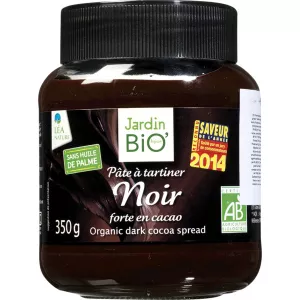 Pâte à tartiner noir forte en cacao BIO 350g - JARDIN BIO