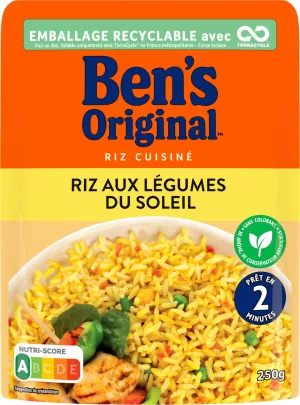 Riz micro-ondes express aux Légumes du Soleil, 250g - BEN'S Original