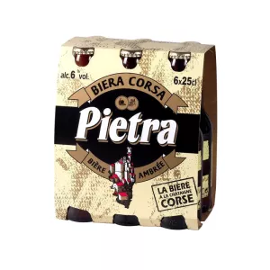Bia hổ phách, 6°, 6x25cl - PIETRA
