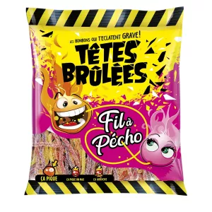 Bonbons fil à pécho 180g - TÊTES BRÛLÉES