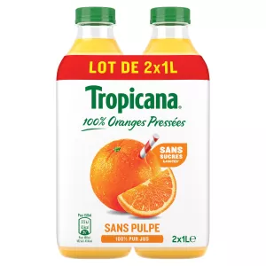 Апельсиновый сок нажатый без чистой целлюлозы 2x1l сока - TROPICANA