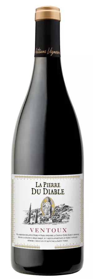Ventoux Rotwein, 13°, 75cl - LA PIERRE DU DIABLE ROUGE
