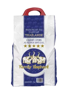 Brisure De Riz A1 Super Special Cassé 1 Fois Thailande 5kg - Family Elephant