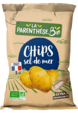 Biologische Zoutchips 125g Gemaakt in Frankrijk - LA PARENTHÈSE BIO