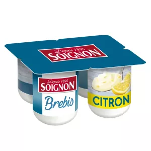 Yogur de Leche de Oveja al Limón 4x110g - Soignon